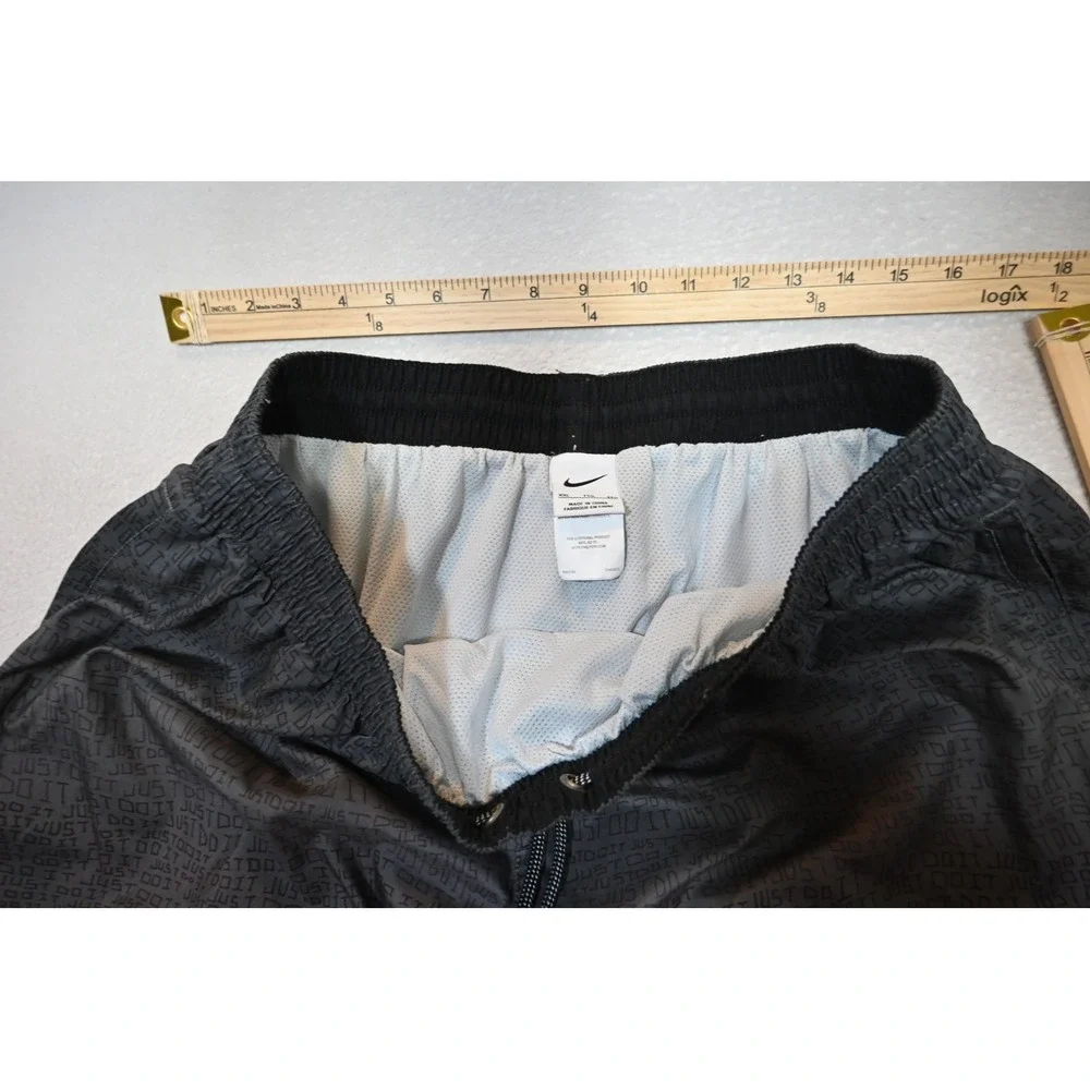 Nike Swim Trunks Mens XXL Grey Green Just Do It Ombre Mesh Lined Excellent
